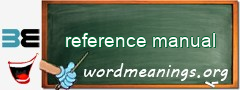 WordMeaning blackboard for reference manual